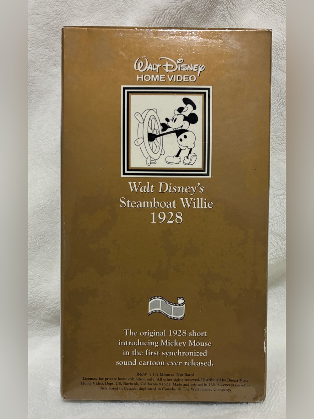 Walt Disneyโs Steamboat Willie (1928) Gold Edition VHS Factory Sealed